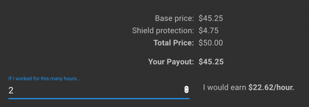 A screencapture of the price calculator on Artconomy.
